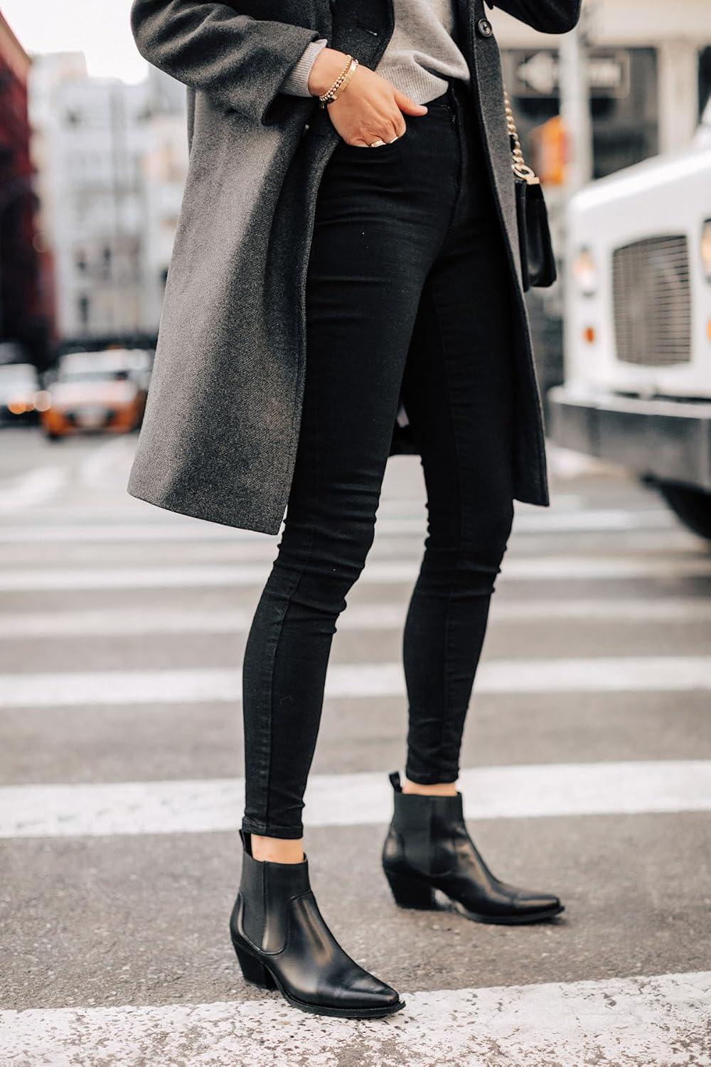 imageHooever Womens Winter Wool Coat Casual Notch Lapel SingleBreasted PeacoatDarkgrey