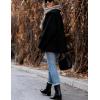 Hooever Women’s Shawl Collar Sweater Oversized Cardigan Open Front Fall Winter Cropped Knit Sweater(Black)
