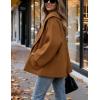 Hooever Women’s Shawl Collar Sweater Oversized Cardigan Open Front Fall Winter Cropped Knit Sweater(Caramel)