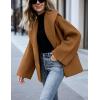 Hooever Women’s Shawl Collar Sweater Oversized Cardigan Open Front Fall Winter Cropped Knit Sweater(Caramel)