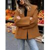 Hooever Women’s Shawl Collar Sweater Oversized Cardigan Open Front Fall Winter Cropped Knit Sweater(Caramel)
