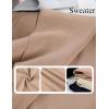 Hooever Women’s Shawl Collar Sweater Oversized Cardigan Open Front Fall Winter Cropped Knit Sweater(Caramel)