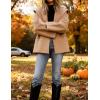 Hooever Women’s Shawl Collar Sweater Oversized Cardigan Open Front Fall Winter Cropped Knit Sweater(Khaki)
