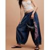 Hooever Women’s Wide Leg Jeans Baggy Boyfriend Elastic Hem Denim Pants with Drawstring Waist(Darkblue)