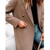 Hooever Women’s Winter Double Breasted Wool Coat Drop Shoulder Long Sleeve Notch Lapel Long Trench Coat(Camel)