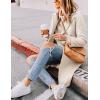 Hooever Women’s Winter Wool Coat Casual Notch Lapel Single-Breasted Peacoat(Beige)