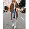 Hooever Women’s Winter Wool Coat Casual Notch Lapel Single-Breasted Peacoat(Brown)