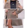 Hooever Women’s Winter Wool Coat Casual Notch Lapel Single-Breasted Peacoat(Camel)