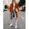 Hooever Women’s Winter Wool Coat Casual Notch Lapel Single-Breasted Peacoat(Caramel)