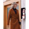 Hooever Women’s Winter Wool Coat Casual Notch Lapel Single-Breasted Peacoat(Caramel)