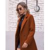 Hooever Women’s Winter Wool Coat Casual Notch Lapel Single-Breasted Peacoat(Caramel)
