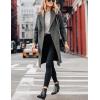 Hooever Women’s Winter Wool Coat Casual Notch Lapel Single-Breasted Peacoat(Darkgrey)
