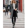 Hooever Women’s Winter Wool Coat Casual Notch Lapel Single-Breasted Peacoat(Darkgrey)
