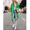Hooever Women’s Winter Wool Coat Casual Notch Lapel Single-Breasted Peacoat(Green)