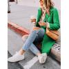 Hooever Women’s Winter Wool Coat Casual Notch Lapel Single-Breasted Peacoat(Green)