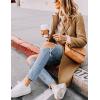 Hooever Women’s Winter Wool Coat Casual Notch Lapel Single-Breasted Peacoat(Khaki)