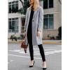 Hooever Women’s Winter Wool Coat Casual Notch Lapel Single-Breasted Peacoat(Lightgrey)