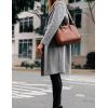 Hooever Women’s Winter Wool Coat Casual Notch Lapel Single-Breasted Peacoat(Lightgrey)