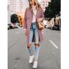 Hooever Women’s Winter Wool Coat Casual Notch Lapel Single-Breasted Peacoat(Purple)