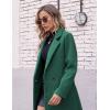 Hooever Women’s Winter Wool Coat Casual Notch Lapel Single-Breasted Peacoat(Teal)