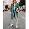 Hooever Women’s Winter Wool Coat Casual Notch Lapel Single-Breasted Peacoat(Teal)