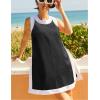 Hooever Women’s 2 Piece Sets Casual Color Block Crewneck Short Sleeve Pullover Tops Matching Shorts with Pockets(Black)