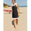 Hooever Women’s 2 Piece Sets Casual Color Block Crewneck Short Sleeve Pullover Tops Matching Shorts with Pockets(Black)