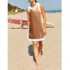 Hooever Women’s 2 Piece Sets Casual Color Block Crewneck Short Sleeve Pullover Tops Matching Shorts with Pockets(Darkkhaki)