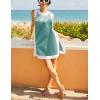 Hooever Women’s 2 Piece Sets Casual Color Block Crewneck Short Sleeve Pullover Tops Matching Shorts with Pockets(Lakegreen)