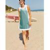 Hooever Women’s 2 Piece Sets Casual Color Block Crewneck Short Sleeve Pullover Tops Matching Shorts with Pockets(Lakegreen)