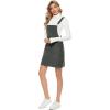 Hooever Women’s Cute Corduroy Overall Bib Dress Pinafore Suspender Dress Skirt Jumper(Grey-dress)