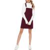 Hooever Women’s Cute Corduroy Overall Bib Dress Pinafore Suspender Dress Skirt Jumper(Winered-dress)