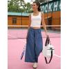 Hooever Women’s Loose Wide Leg Track Pants Drawstring Pockets Elastic Waist Capri Hiking Pants(Navyblue)