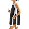 Hooever Women’s 2 Piece Sets Casual Color Block Crewneck Short Sleeve Pullover Tops Matching Shorts with Pockets(Black)