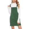 Hooever Women’s Cute Corduroy Overall Bib Dress Pinafore Suspender Dress Skirt Jumper(Green-dress)