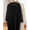 Hooever Women’s Long Cardigans Oversized Chunky Knit Coatigan Fall Trendy Open Front Sweater Jackets with Pockets(Black)