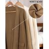 Hooever Women’s Long Cardigans Oversized Chunky Knit Coatigan Fall Trendy Open Front Sweater Jackets with Pockets(Khaki)