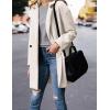 Hooever Women’s Notched Lapel Wool Coat Single Breasted Pea Coats Winter Wool Blend Blazer Jacket(Beige)
