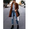 Hooever Women’s Notched Lapel Wool Coat Single Breasted Pea Coats Winter Wool Blend Blazer Jacket(Caramel)