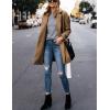 Hooever Women’s Notched Lapel Wool Coat Single Breasted Pea Coats Winter Wool Blend Blazer Jacket(Khaki)
