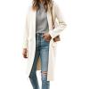 Hooever Women’s Long Cardigans Oversized Chunky Knit Coatigan Fall Trendy Open Front Sweater Jackets with Pockets(Beige)