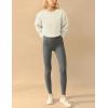 Hooever Women’s Pullover Cropped Sweatshirt Crewneck Long sleeve Fleece Basic Tops(Apricot-M)